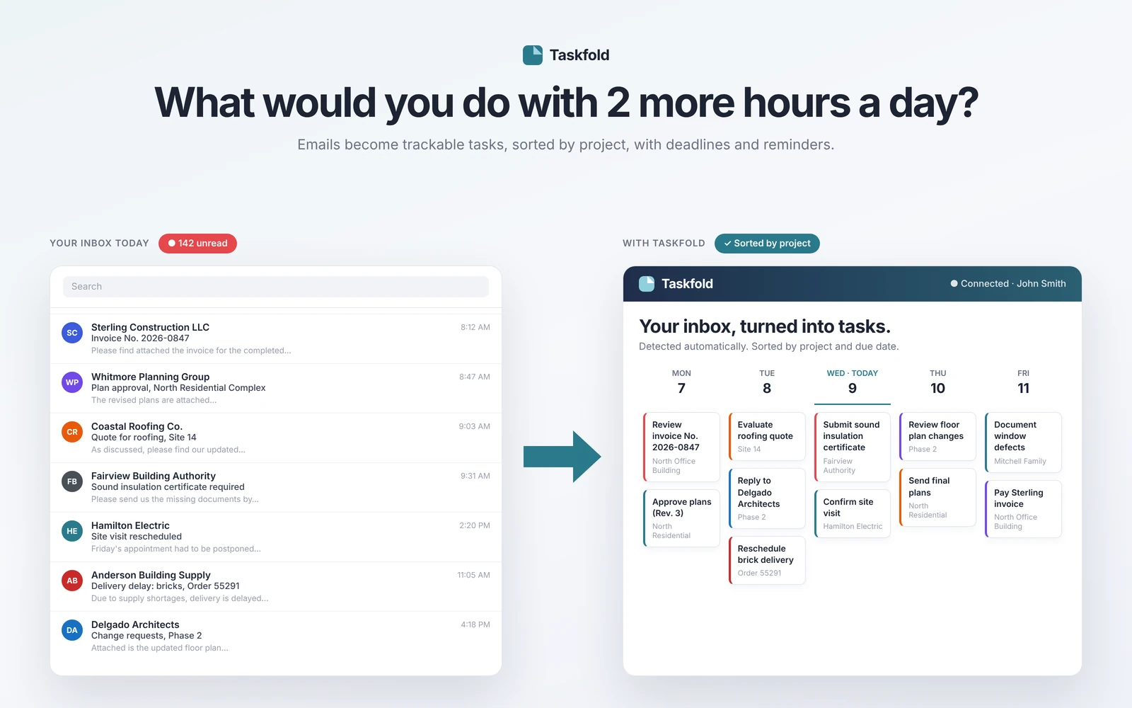 Taskfold product screenshot